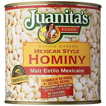 Juanitas Mexican Style Hominy 709gm - 25oz - Chile Mojo