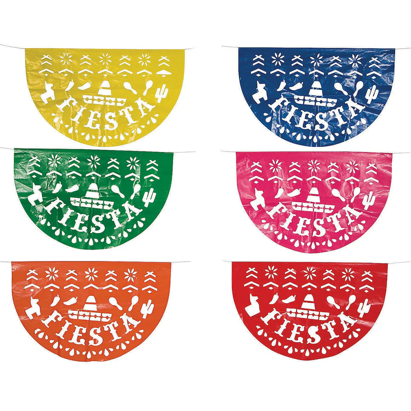 Fiesta Plastic Die-Cut Bunting - 6 piece set - Chile Mojo