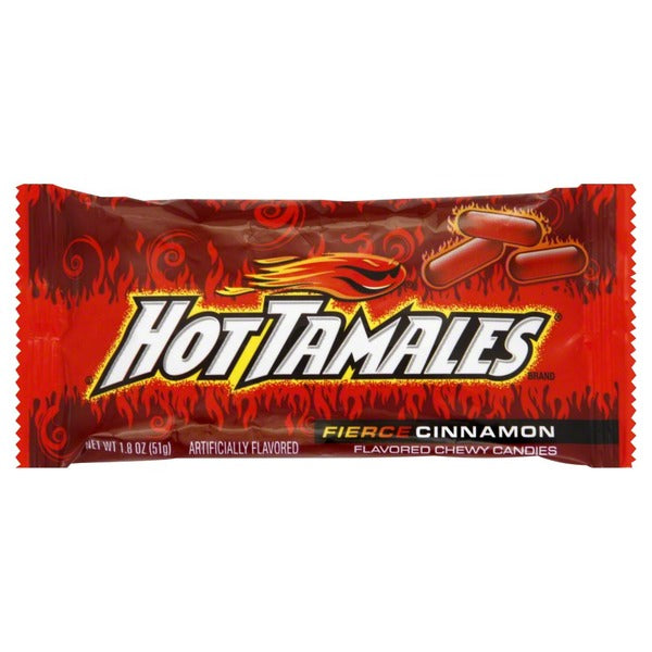 Hot Tamales Fierce Cinnamon Candy 1.8oz (51gm) bag