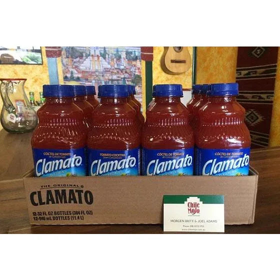 Clamato 946ml (32oz) - slab of 12 - Chile Mojo