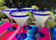 Mexican recycled glass - hand blown Martini Glass - Chile Mojo