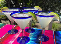 Mexican recycled glass - hand blown Martini Glass - Chile Mojo