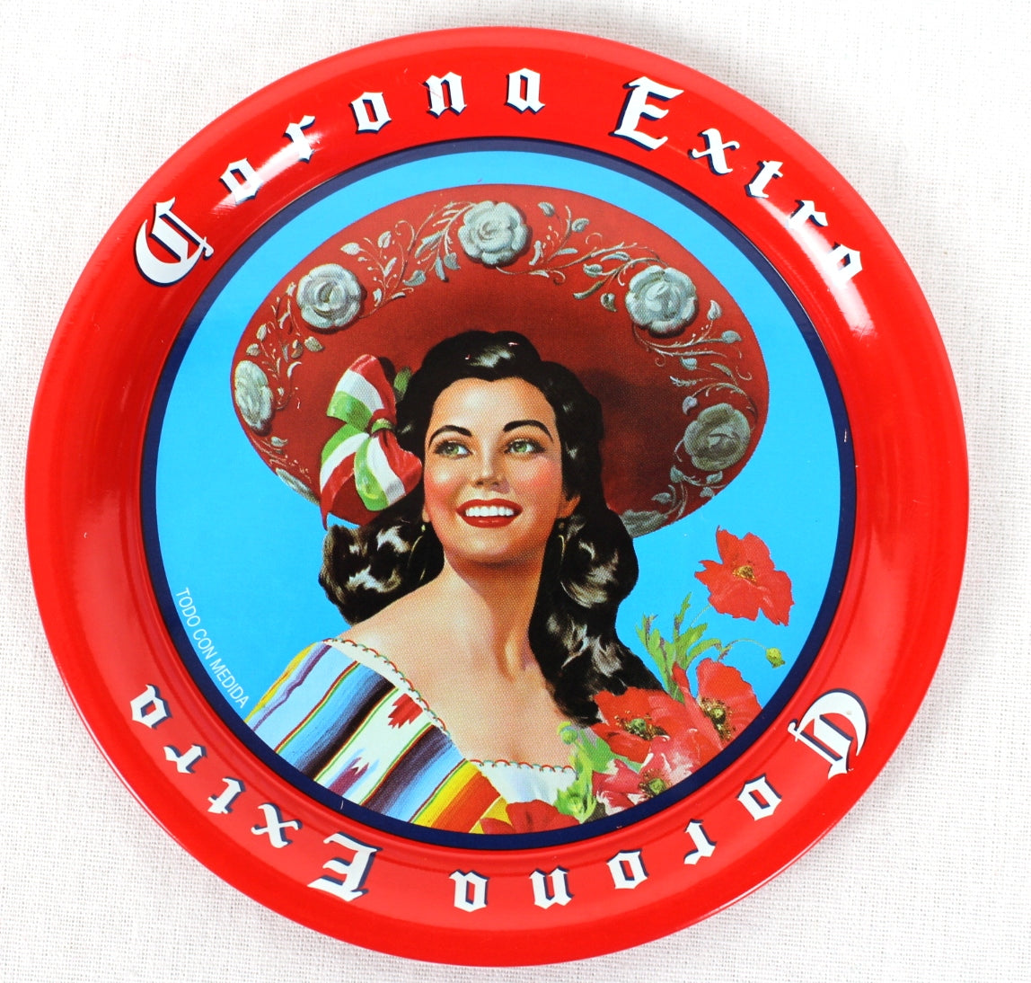 Drink Coaster - Corona Extra Senorita wearing Sombrero