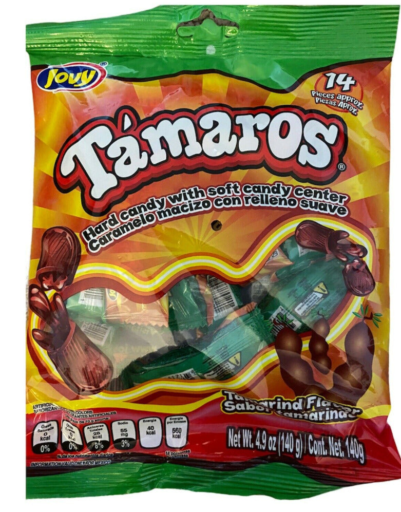 Jovy Tamaros chili filled Tamarind flavoured Mexican candy 14-pk (140gm)