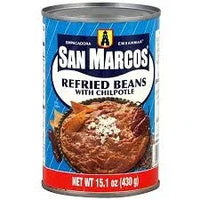 Beans San Marcos Refried Pinto with Chipotle 425gm - Chile Mojo