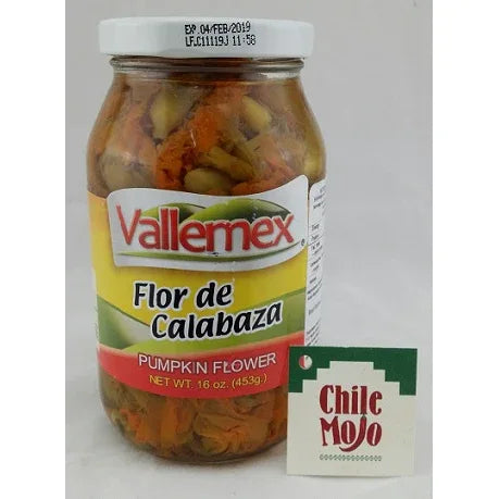 Vallemex Flor de Calabaza (squash flowers) 908gm Jar - Chile Mojo