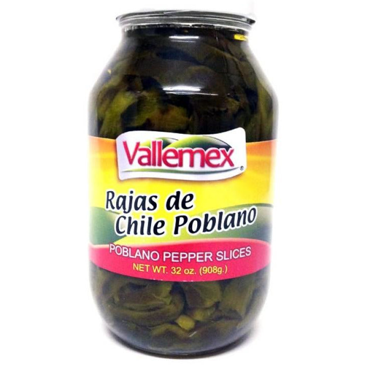 Vallemex Poblano Pepper Strips 908gm