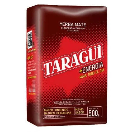 Yerba Mate 500gm Taragui Energia con palo (with stems) - Chile Mojo