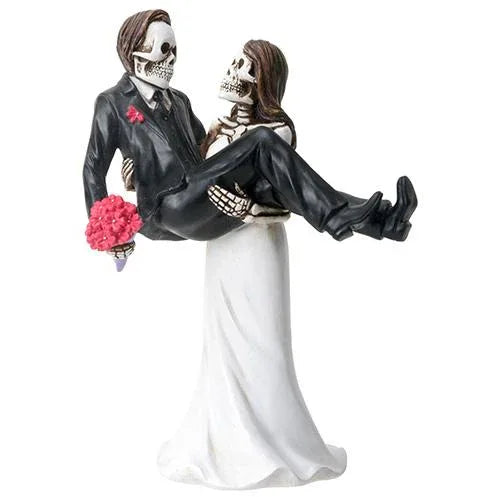 Day of the Dead figurine - Bride carrying Groom - Chile Mojo