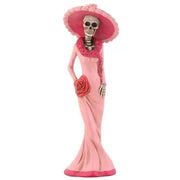 Day of the Dead figurine - Lady in Pink with hat - Chile Mojo