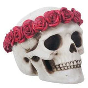 Day of the Dead figurine - flower skull - Chile Mojo
