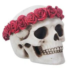 Day of the Dead figurine - flower skull - Chile Mojo