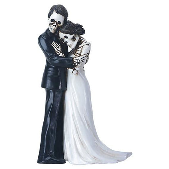 Day of the Dead figurine - wedding couple embracing
