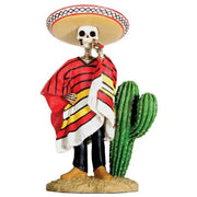 Day of the Dead Bandito with sombrero and poncho figurine - Chile Mojo