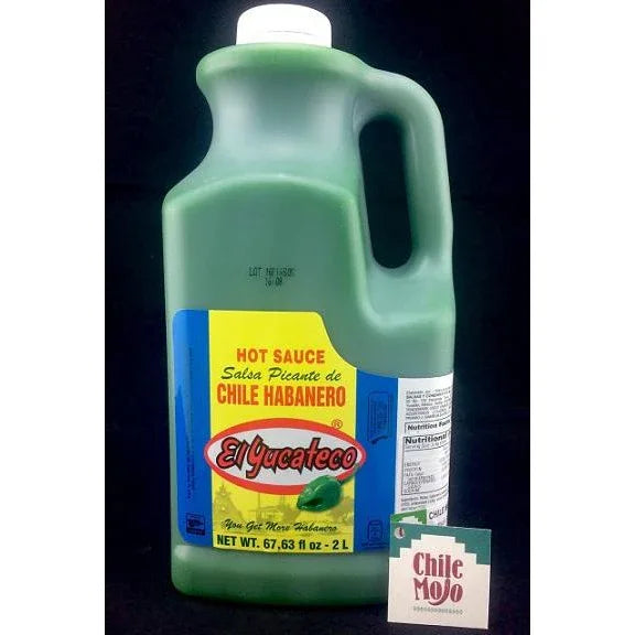 El Yucateco Green Habanero Hot Sauce 2 litre Jug - Chile Mojo